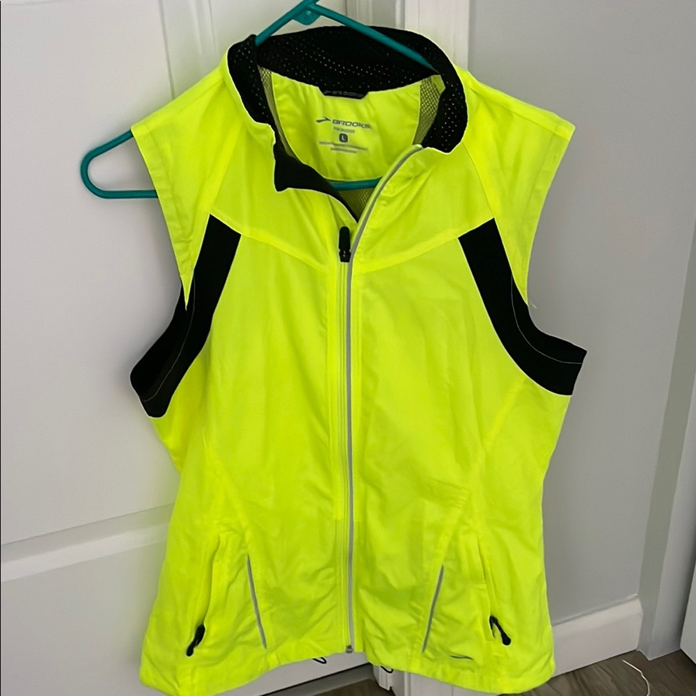 Brooks Neon Yellow Running Vest